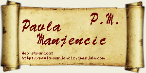 Pavla Manjenčić vizit kartica